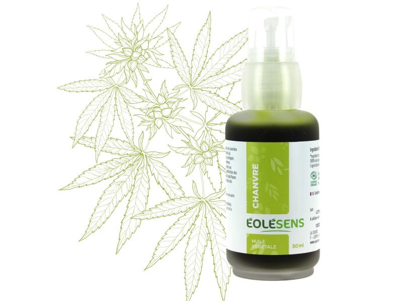 Huile végétale de chanvre 50 ml - Eolesens