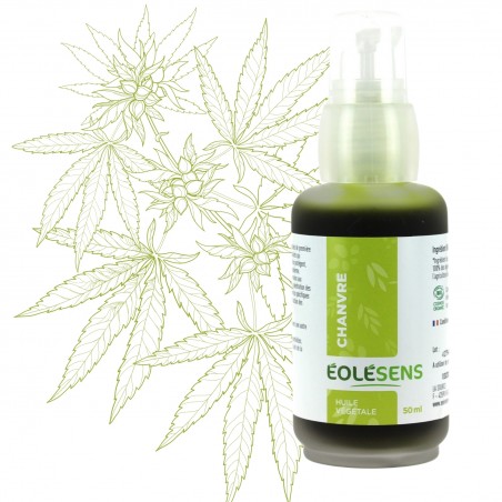 Huile végétale de chanvre 50 ml - Eolesens